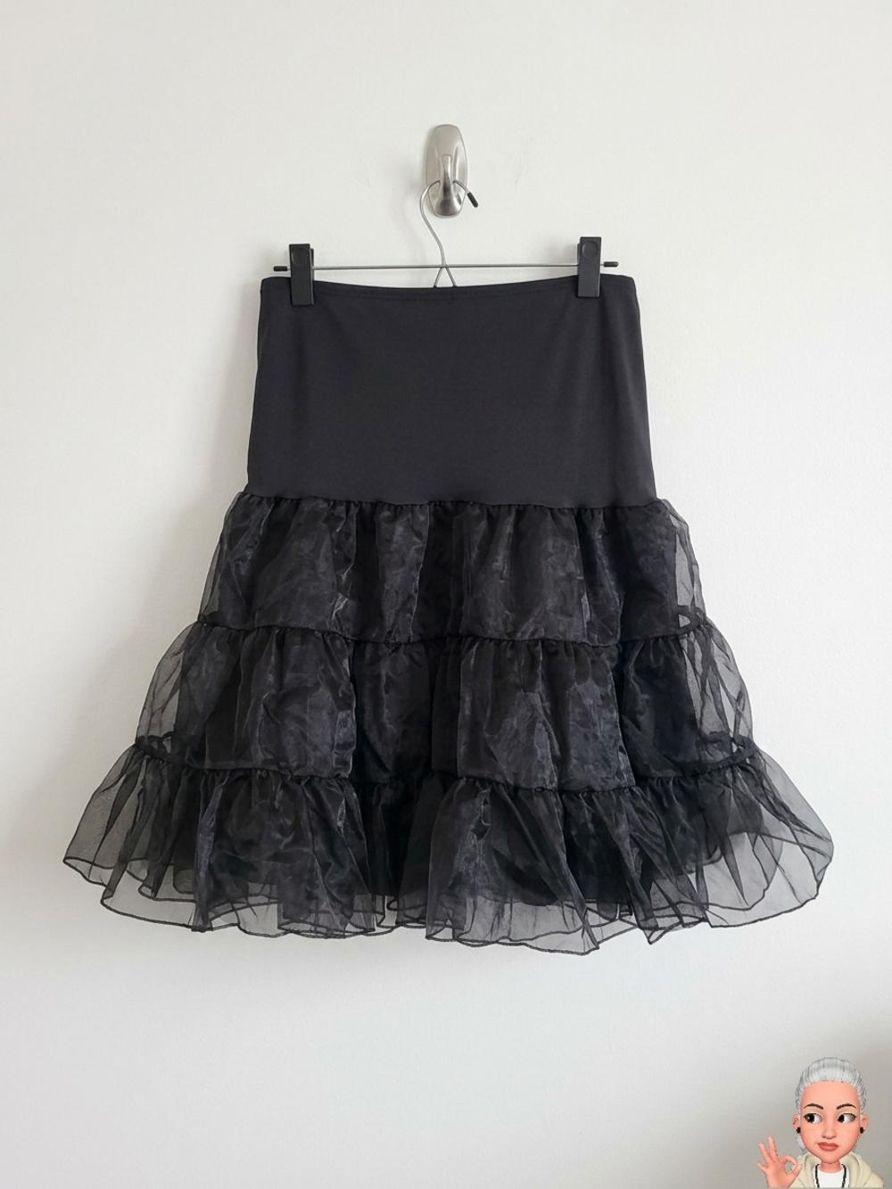 Black Tiered Layeref Petticoat 2XL Slip Underskirt Pinup Couture Burlesque